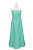 ColsBM Taya Mint Green Plus Size Bridesmaid Dresses Sleeveless A-line Romantic Pleated Floor Length Zip up