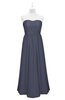 ColsBM Taya Nightshadow Blue Plus Size Bridesmaid Dresses Sleeveless A-line Romantic Pleated Floor Length Zip up