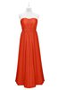 ColsBM Taya Persimmon Plus Size Bridesmaid Dresses Sleeveless A-line Romantic Pleated Floor Length Zip up