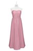ColsBM Taya Rosebloom Plus Size Bridesmaid Dresses Sleeveless A-line Romantic Pleated Floor Length Zip up