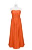 ColsBM Taya Tangerine Plus Size Bridesmaid Dresses Sleeveless A-line Romantic Pleated Floor Length Zip up