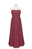 ColsBM Taya Wine Plus Size Bridesmaid Dresses Sleeveless A-line Romantic Pleated Floor Length Zip up