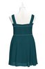 ColsBM Vienna Blue Green Plus Size Bridesmaid Dresses V-neck Casual Knee Length Zip up Sleeveless Sequin