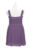 ColsBM Vienna Chinese Violet Plus Size Bridesmaid Dresses V-neck Casual Knee Length Zip up Sleeveless Sequin