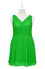 ColsBM Vienna Classic Green Plus Size Bridesmaid Dresses V-neck Casual Knee Length Zip up Sleeveless Sequin