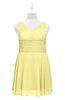 ColsBM Vienna Daffodil Plus Size Bridesmaid Dresses V-neck Casual Knee Length Zip up Sleeveless Sequin