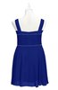 ColsBM Vienna Electric Blue Plus Size Bridesmaid Dresses V-neck Casual Knee Length Zip up Sleeveless Sequin