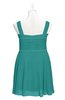 ColsBM Vienna Emerald Green Plus Size Bridesmaid Dresses V-neck Casual Knee Length Zip up Sleeveless Sequin