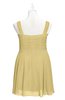 ColsBM Vienna Gold Plus Size Bridesmaid Dresses V-neck Casual Knee Length Zip up Sleeveless Sequin