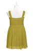 ColsBM Vienna Golden Olive Plus Size Bridesmaid Dresses V-neck Casual Knee Length Zip up Sleeveless Sequin