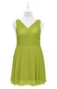 ColsBM Vienna Green Oasis Plus Size Bridesmaid Dresses V-neck Casual Knee Length Zip up Sleeveless Sequin