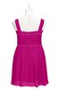 ColsBM Vienna Hot Pink Plus Size Bridesmaid Dresses V-neck Casual Knee Length Zip up Sleeveless Sequin