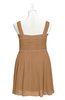 ColsBM Vienna Light Brown Plus Size Bridesmaid Dresses V-neck Casual Knee Length Zip up Sleeveless Sequin
