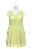 ColsBM Vienna Lime Sherbet Plus Size Bridesmaid Dresses V-neck Casual Knee Length Zip up Sleeveless Sequin