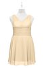 ColsBM Vienna Marzipan Plus Size Bridesmaid Dresses V-neck Casual Knee Length Zip up Sleeveless Sequin