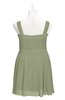 ColsBM Vienna Moss Green Plus Size Bridesmaid Dresses V-neck Casual Knee Length Zip up Sleeveless Sequin