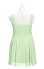 ColsBM Vienna Pale Green Plus Size Bridesmaid Dresses V-neck Casual Knee Length Zip up Sleeveless Sequin