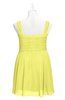 ColsBM Vienna Pale Yellow Plus Size Bridesmaid Dresses V-neck Casual Knee Length Zip up Sleeveless Sequin