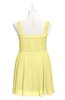 ColsBM Vienna Pastel Yellow Plus Size Bridesmaid Dresses V-neck Casual Knee Length Zip up Sleeveless Sequin