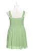 ColsBM Vienna Sage Green Plus Size Bridesmaid Dresses V-neck Casual Knee Length Zip up Sleeveless Sequin
