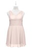 ColsBM Vienna Silver Peony Plus Size Bridesmaid Dresses V-neck Casual Knee Length Zip up Sleeveless Sequin