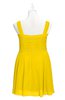 ColsBM Vienna Yellow Plus Size Bridesmaid Dresses V-neck Casual Knee Length Zip up Sleeveless Sequin