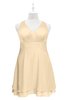 ColsBM Nathaly Apricot Gelato Plus Size Bridesmaid Dresses Sleeveless Knee Length A-line Zipper Pleated Plain