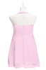 ColsBM Nathaly Baby Pink Plus Size Bridesmaid Dresses Sleeveless Knee Length A-line Zipper Pleated Plain