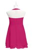 ColsBM Nathaly Beetroot Purple Plus Size Bridesmaid Dresses Sleeveless Knee Length A-line Zipper Pleated Plain