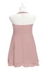 ColsBM Nathaly Blush Pink Plus Size Bridesmaid Dresses Sleeveless Knee Length A-line Zipper Pleated Plain