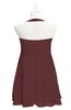 ColsBM Nathaly Burgundy Plus Size Bridesmaid Dresses Sleeveless Knee Length A-line Zipper Pleated Plain