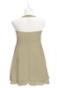 ColsBM Nathaly Candied Ginger Plus Size Bridesmaid Dresses Sleeveless Knee Length A-line Zipper Pleated Plain