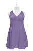 ColsBM Nathaly Chalk Violet Plus Size Bridesmaid Dresses Sleeveless Knee Length A-line Zipper Pleated Plain