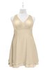 ColsBM Nathaly Champagne Plus Size Bridesmaid Dresses Sleeveless Knee Length A-line Zipper Pleated Plain