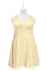 ColsBM Nathaly Cornhusk Plus Size Bridesmaid Dresses Sleeveless Knee Length A-line Zipper Pleated Plain