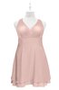 ColsBM Nathaly Dusty Rose Plus Size Bridesmaid Dresses Sleeveless Knee Length A-line Zipper Pleated Plain