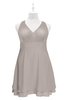 ColsBM Nathaly Fawn Plus Size Bridesmaid Dresses Sleeveless Knee Length A-line Zipper Pleated Plain