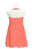 ColsBM Nathaly Fusion Coral Plus Size Bridesmaid Dresses Sleeveless Knee Length A-line Zipper Pleated Plain