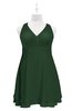 ColsBM Nathaly Hunter Green Plus Size Bridesmaid Dresses Sleeveless Knee Length A-line Zipper Pleated Plain