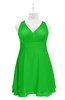 ColsBM Nathaly Jasmine Green Plus Size Bridesmaid Dresses Sleeveless Knee Length A-line Zipper Pleated Plain