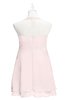 ColsBM Nathaly Light Pink Plus Size Bridesmaid Dresses Sleeveless Knee Length A-line Zipper Pleated Plain