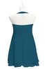 ColsBM Nathaly Moroccan Blue Plus Size Bridesmaid Dresses Sleeveless Knee Length A-line Zipper Pleated Plain
