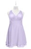 ColsBM Nathaly Pastel Lilac Plus Size Bridesmaid Dresses Sleeveless Knee Length A-line Zipper Pleated Plain