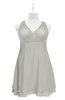 ColsBM Nathaly Platinum Plus Size Bridesmaid Dresses Sleeveless Knee Length A-line Zipper Pleated Plain