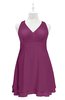 ColsBM Nathaly Raspberry Plus Size Bridesmaid Dresses Sleeveless Knee Length A-line Zipper Pleated Plain