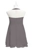 ColsBM Nathaly Ridge Grey Plus Size Bridesmaid Dresses Sleeveless Knee Length A-line Zipper Pleated Plain