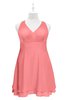 ColsBM Nathaly Shell Pink Plus Size Bridesmaid Dresses Sleeveless Knee Length A-line Zipper Pleated Plain