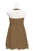 ColsBM Nathaly Truffle Plus Size Bridesmaid Dresses Sleeveless Knee Length A-line Zipper Pleated Plain