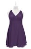 ColsBM Nathaly Violet Plus Size Bridesmaid Dresses Sleeveless Knee Length A-line Zipper Pleated Plain