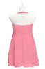 ColsBM Nathaly Watermelon Plus Size Bridesmaid Dresses Sleeveless Knee Length A-line Zipper Pleated Plain